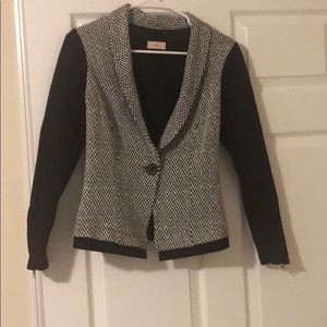 Black and white blazer